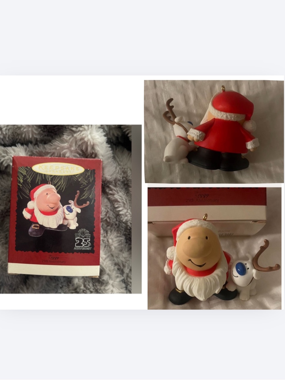 Hallmark Keepsake Ziggy 25th Anniversary Ornament.